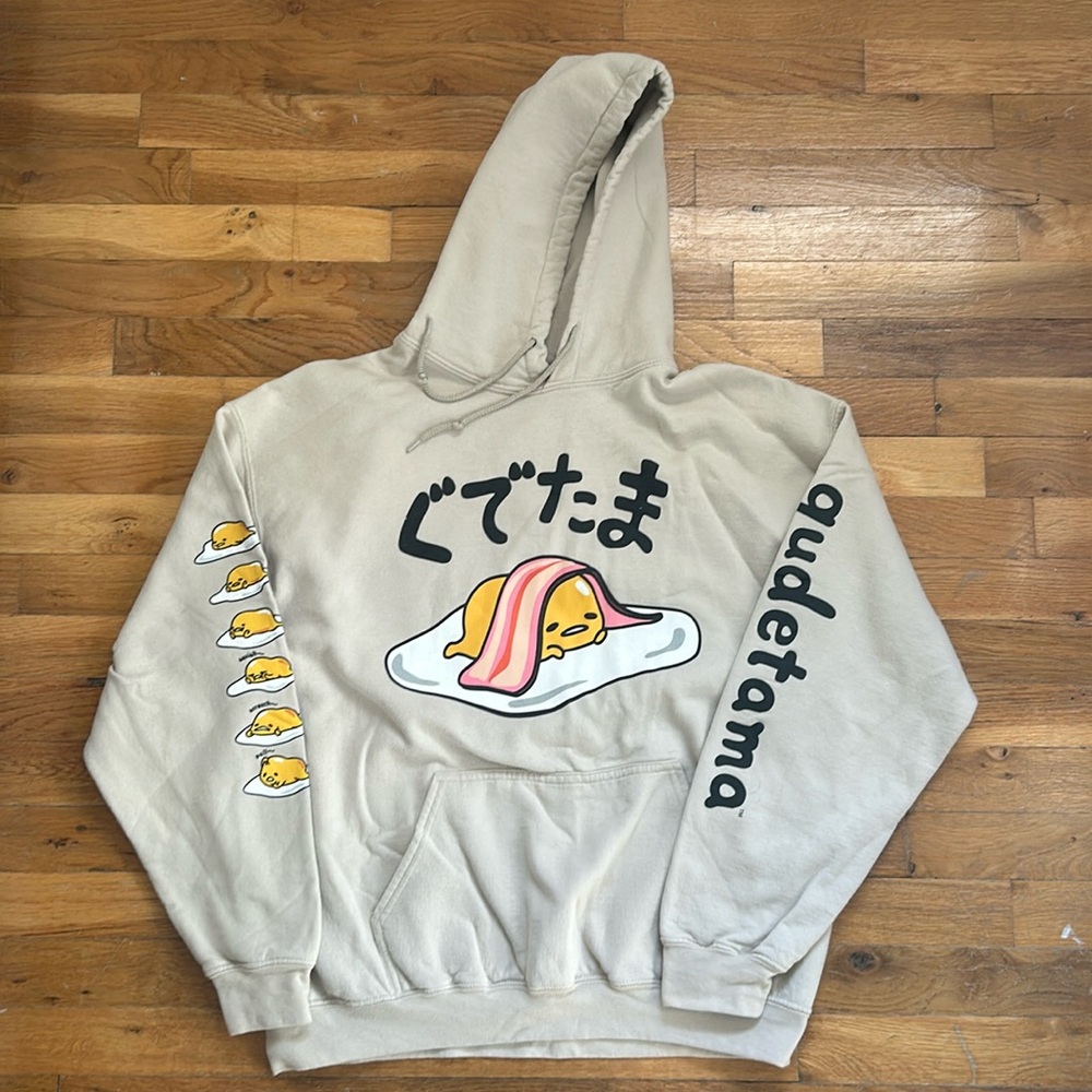 Gudetama tan hoodie